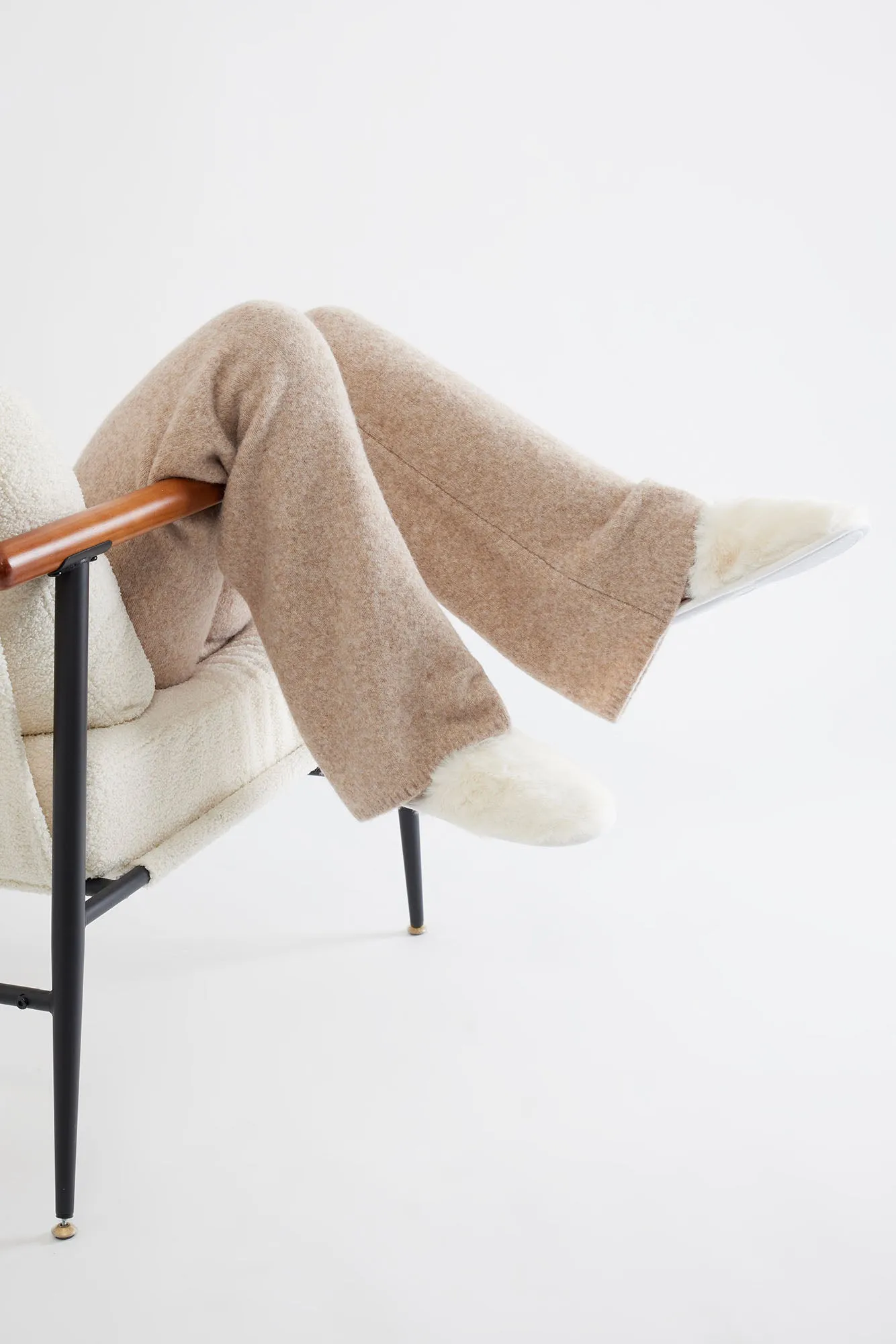 All Fuzzy Slippers - White