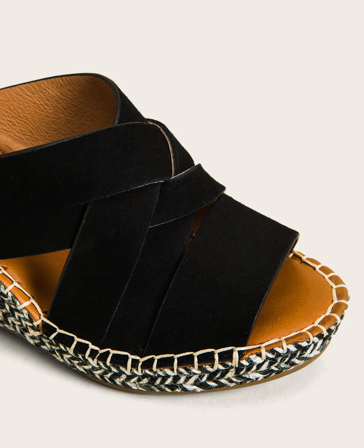 GENTLE SOULS - Charli Suede Woven Espadrille Wedge
