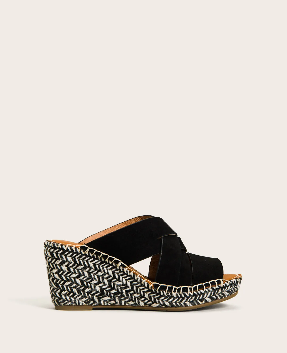 GENTLE SOULS - Charli Suede Woven Espadrille Wedge