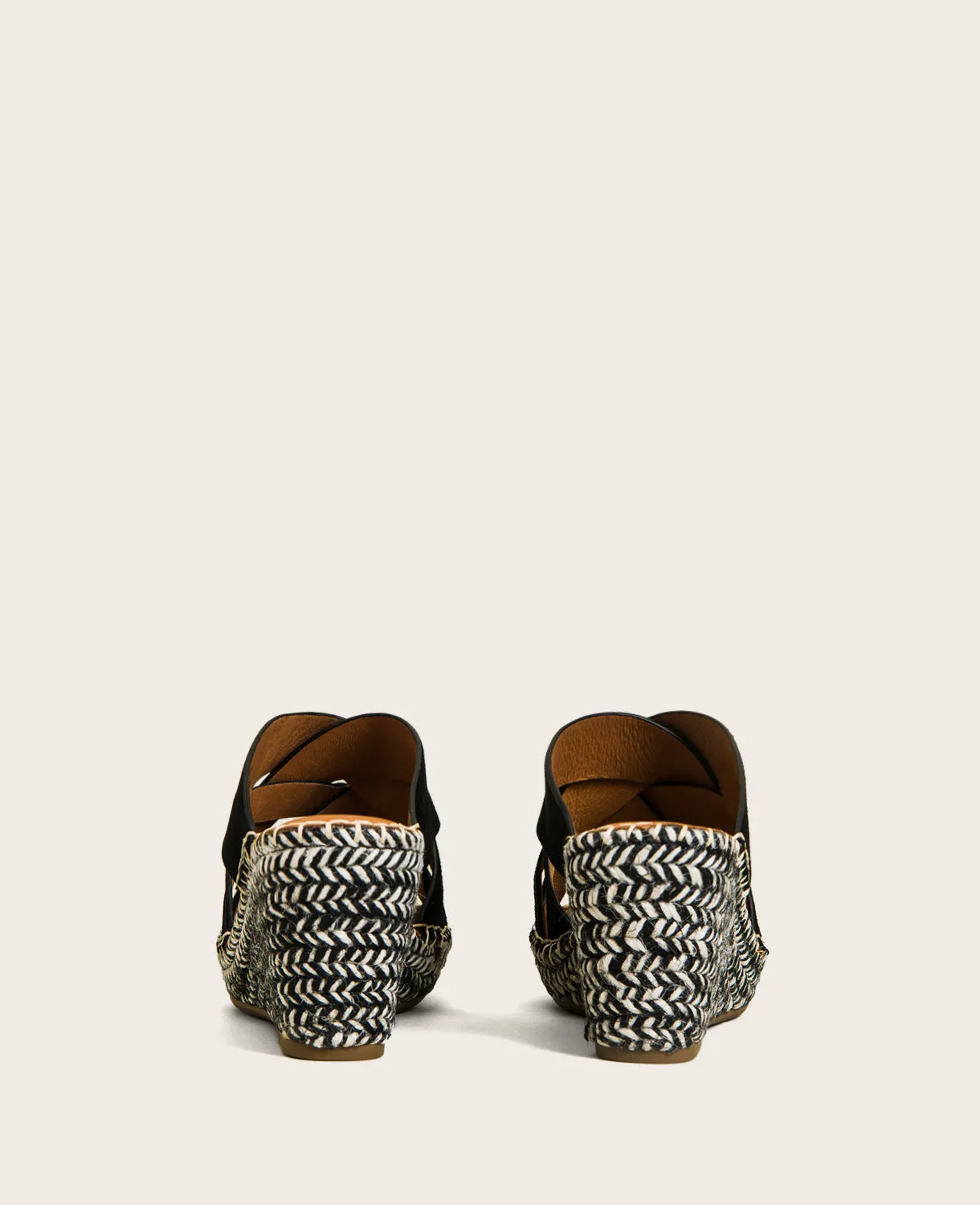 GENTLE SOULS - Charli Suede Woven Espadrille Wedge