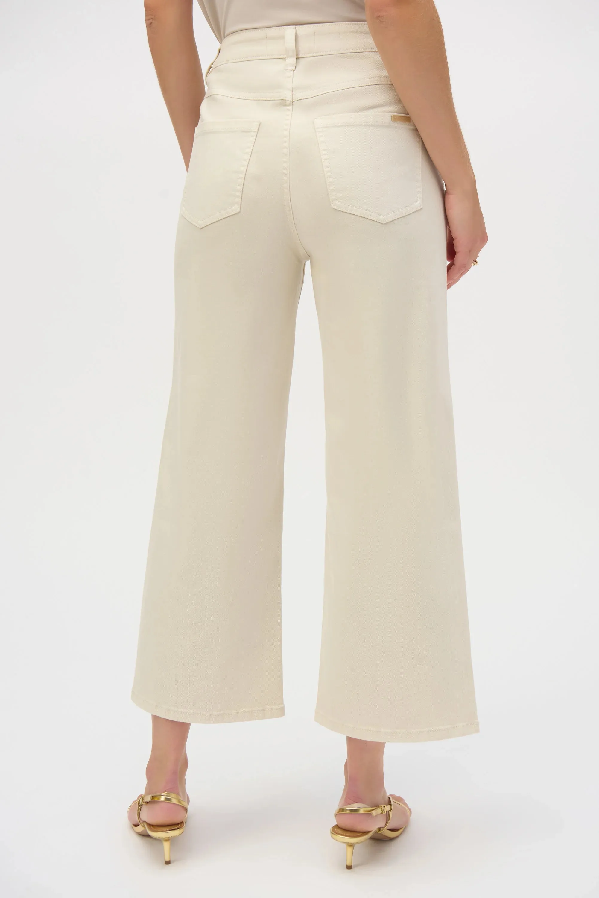 Joseph Ribkoff Greige Stretch Culotte Jeans