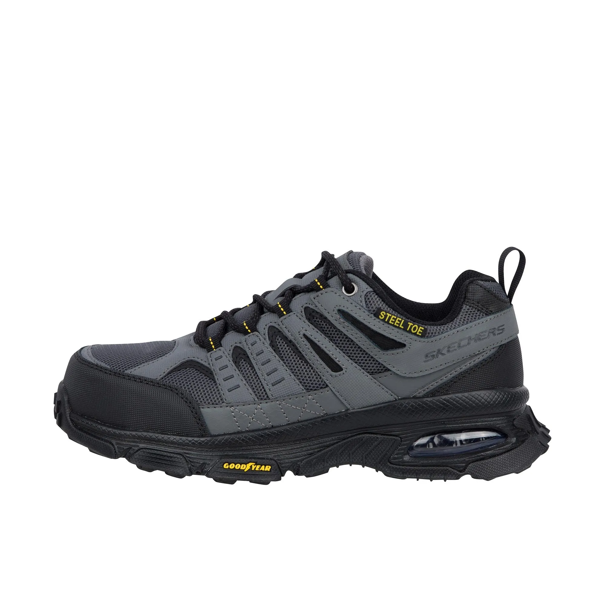 Skechers Arcket Air Envoy Steel Toe Grey Black