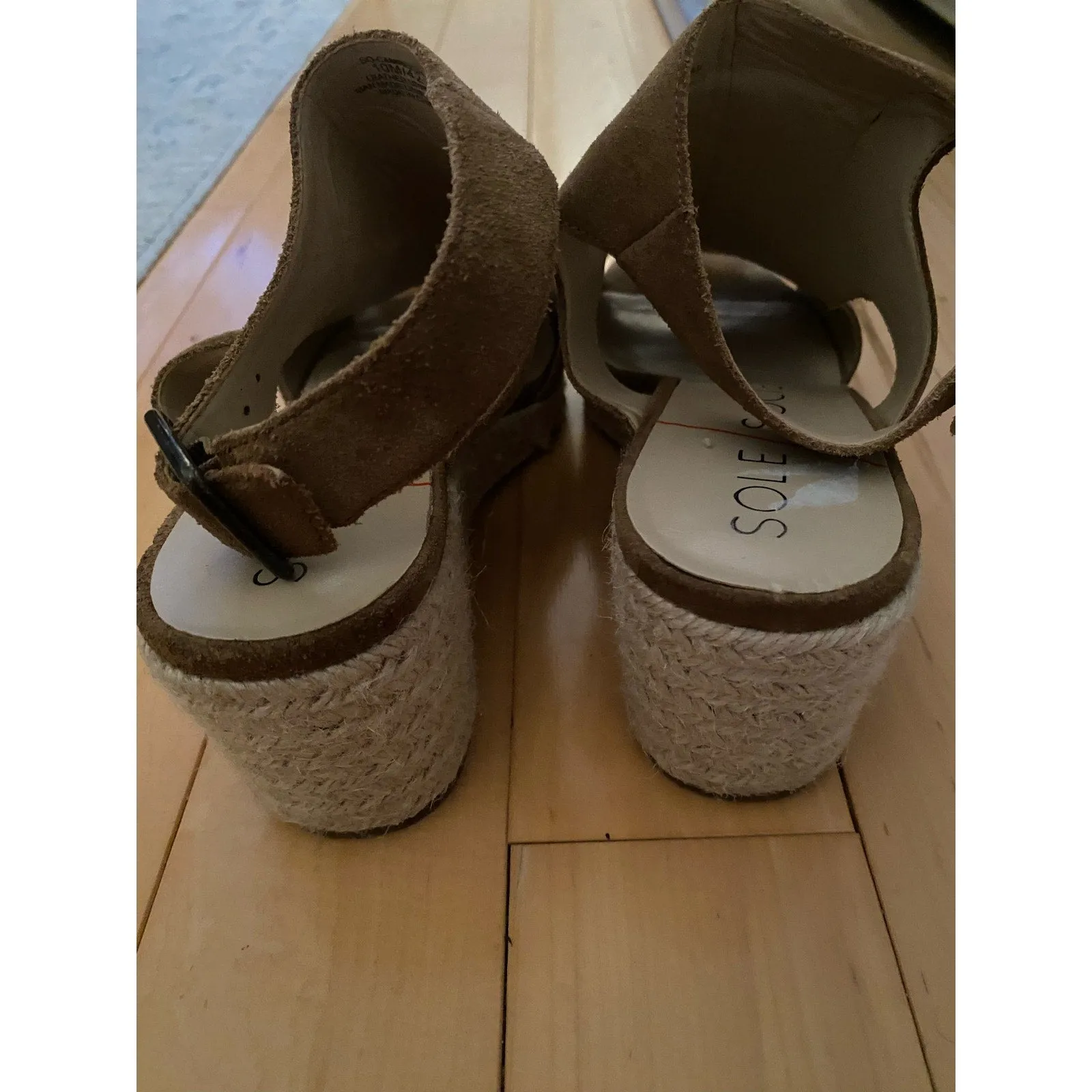 Sole Society Brown Suede Camreigh Espadrille Wedges Size 10