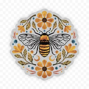 Sticker - Flowers Bee Clear