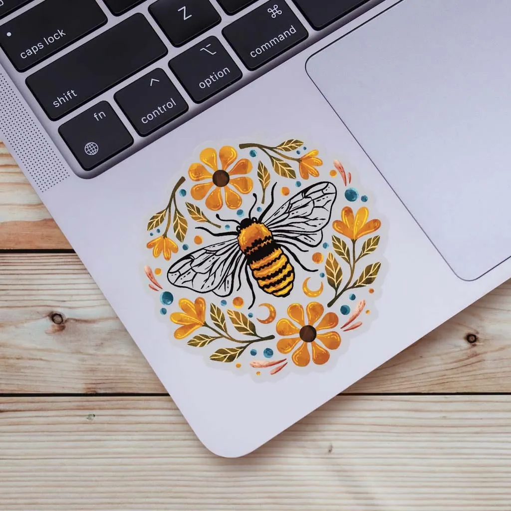 Sticker - Flowers Bee Clear