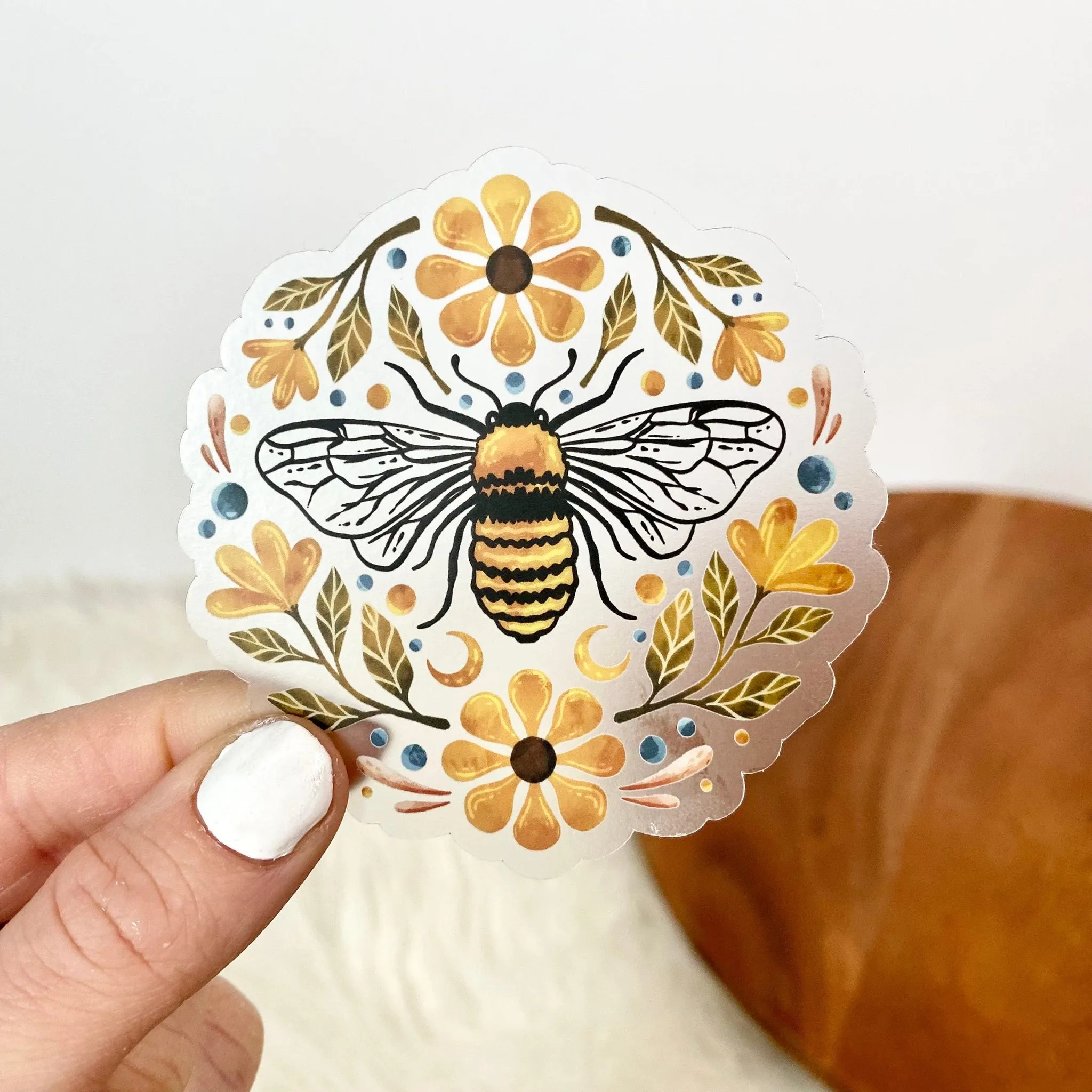 Sticker - Flowers Bee Clear